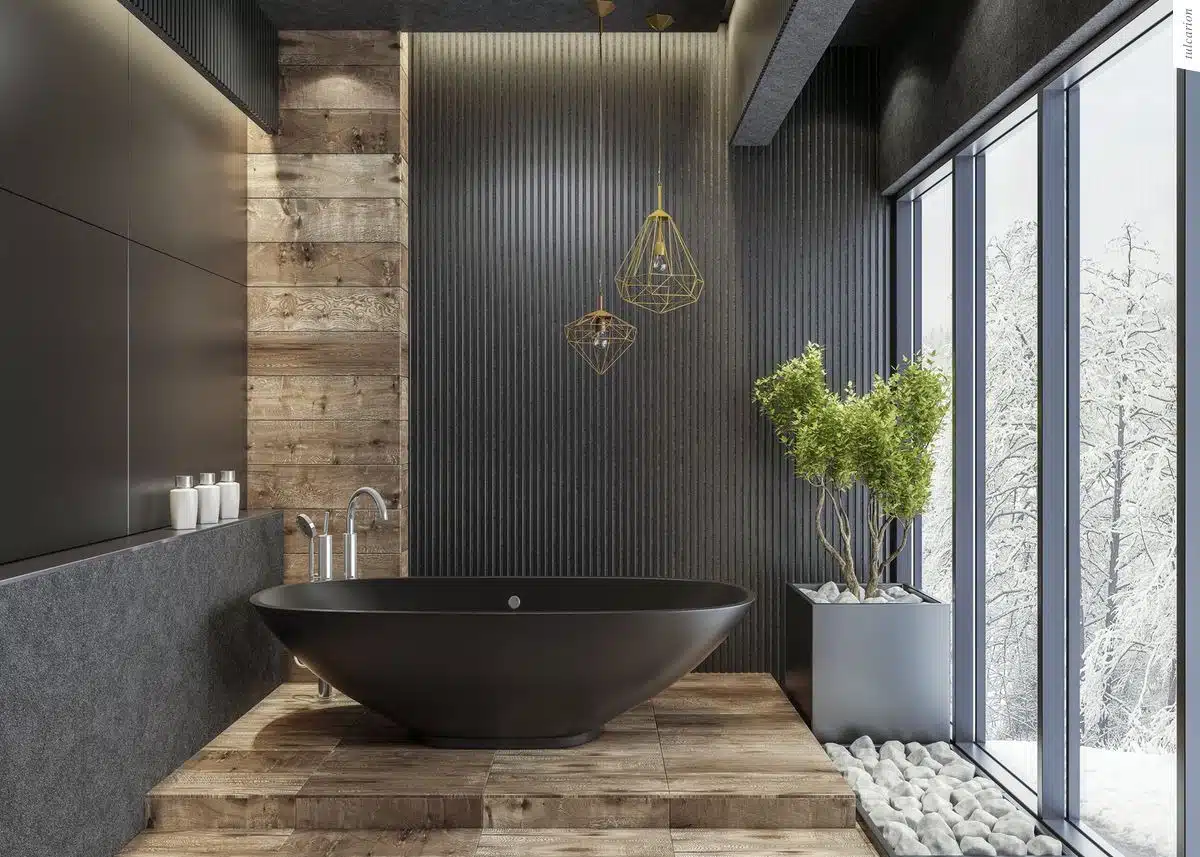 Transformation luxueuse : créer une salle de bain en marbre noir