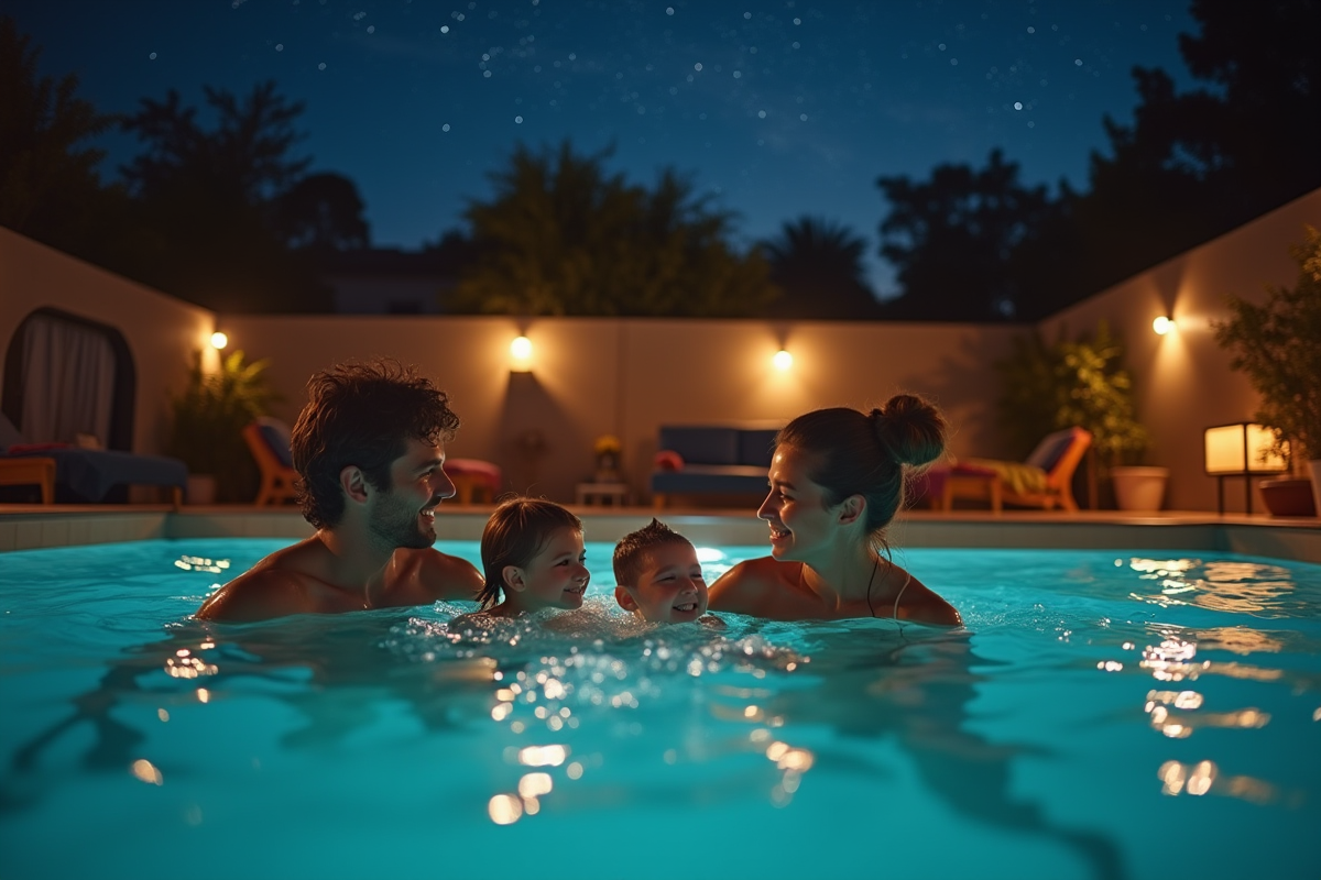 piscine nuit